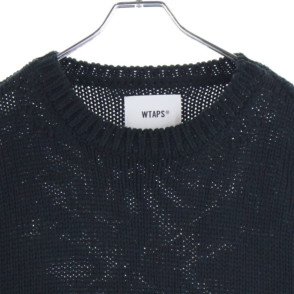 WTAPS(ダブルタップス) 22AW ARMT SWEATER クロスボーン クルーネック ニット ブラック 222MADT-KNM02