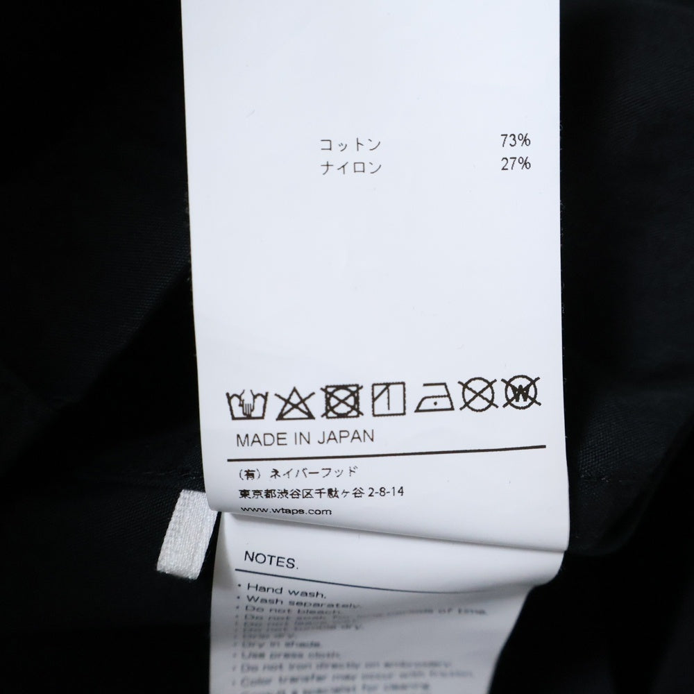 WTAPS(ダブルタップス) 22SS SCOUT LS NYCO.TUSSAH スカウト クロスボーン ロングスリーブ ブラック 221WVDT-SHM04