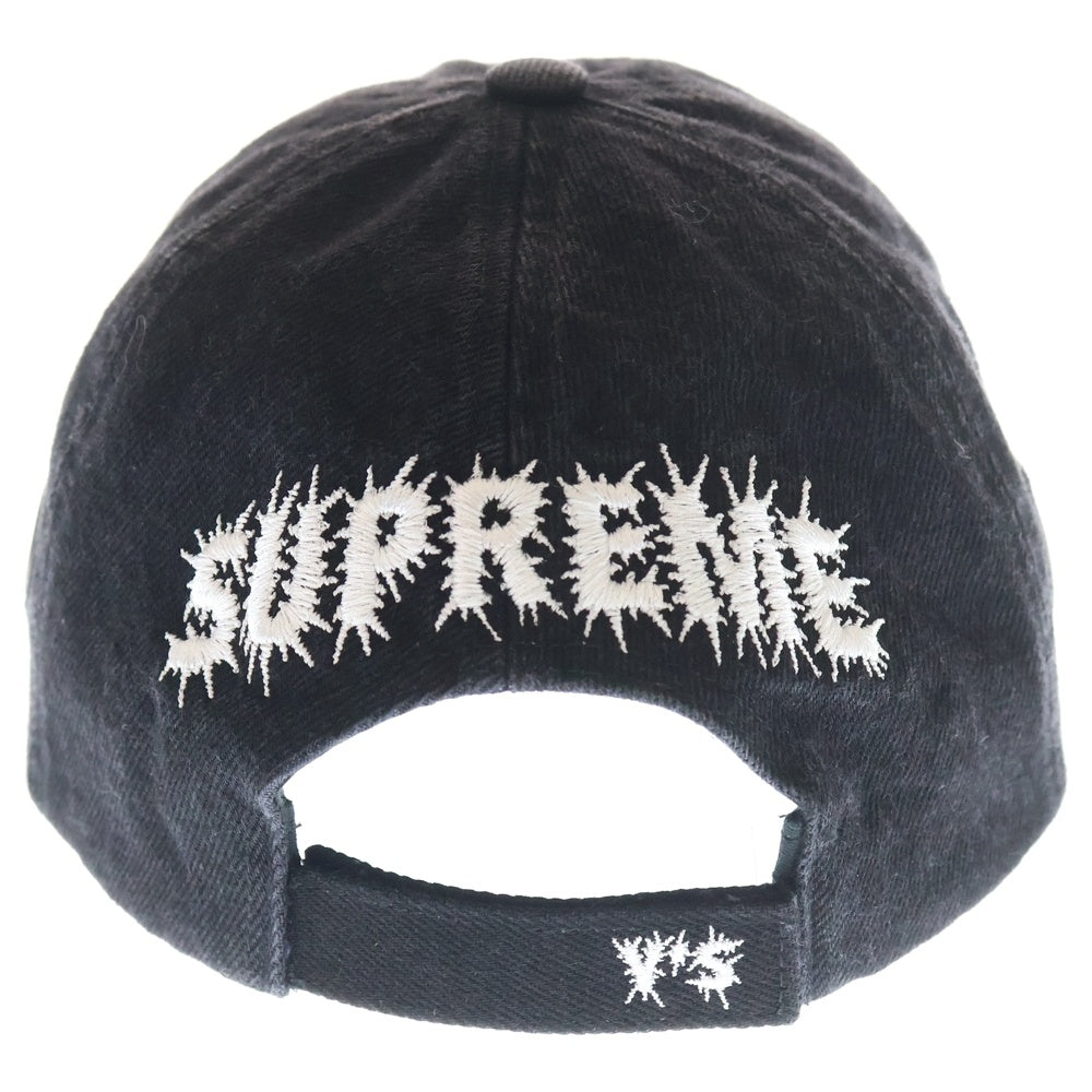 SUPREME(シュプリーム) 25AW ×Yohji Yamamoto Grommet 6-Panel Washed Cap ×ヨウジヤマモト グロメント 6パネル キャップ 帽子 ブラック