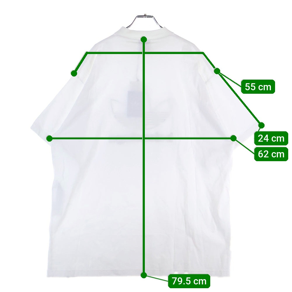 BALENCIAGA(バレンシアガ) 23SS ×adidas T-Shirt 723976 TNVN8 ×アディダス フロントロゴ 半袖Tシャツ カットソー ホワイト