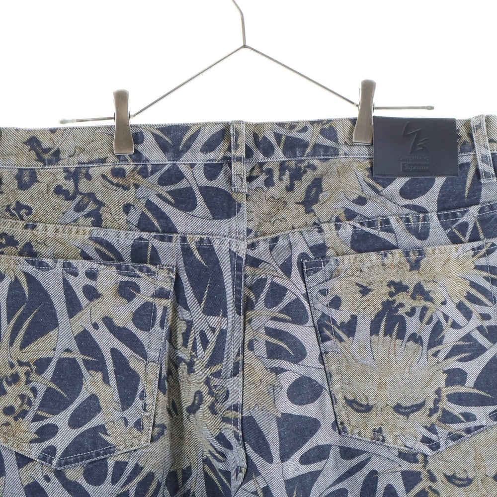 SUPREME(シュプリーム) xYohji Yamamoto Baggy Jean ×ヨウジヤマモト バギー ジーンズ 総柄 グレー