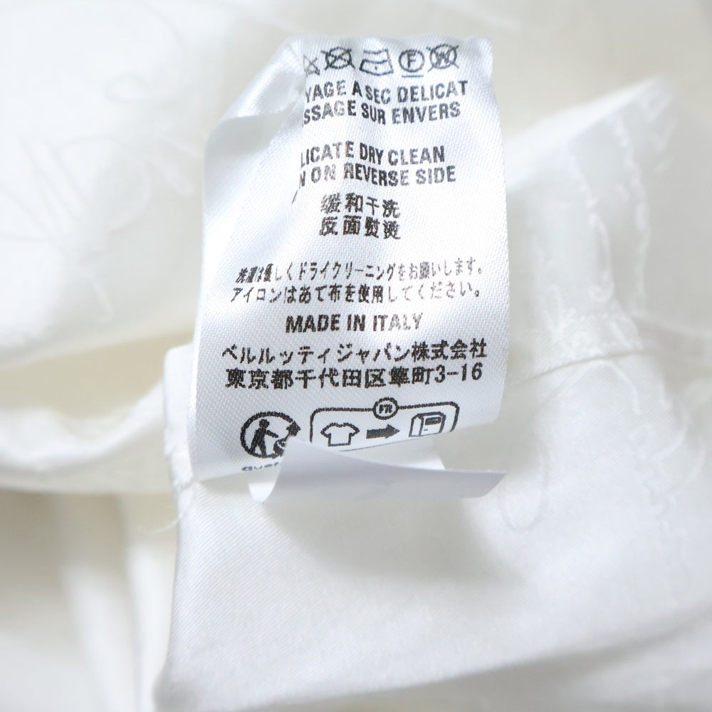 Berluti(ベルルッティ) Cotton Silk Scritto Andy Shirt コットンシルク アンディ スクリットパターン シャツ 長袖シャツ ホワイト R26HTL85SBGP