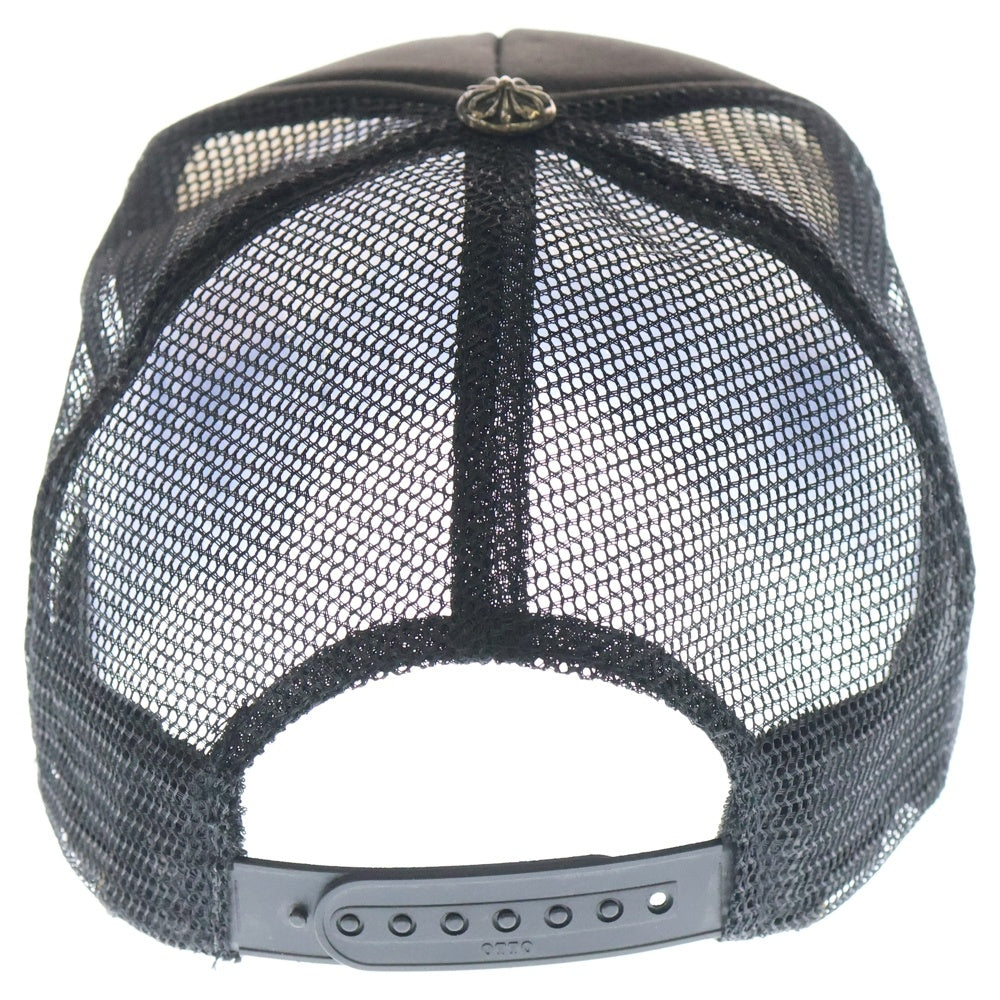 CHROME HEARTS(クロムハーツ) Cemetery Cross Patch Trucker Cap セメタリークロスパッチトラッカーキャップ ベースボールキャップ クロスボール 帽子 ブラック