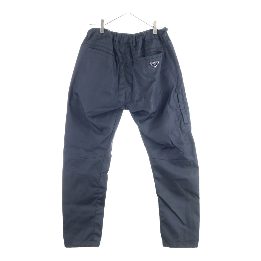 PRADA(プラダ) トライアングルロゴ ドローコード ジップアップ リナイロン トラウザーパンツ ブラック SPH66 S202 1WQ8