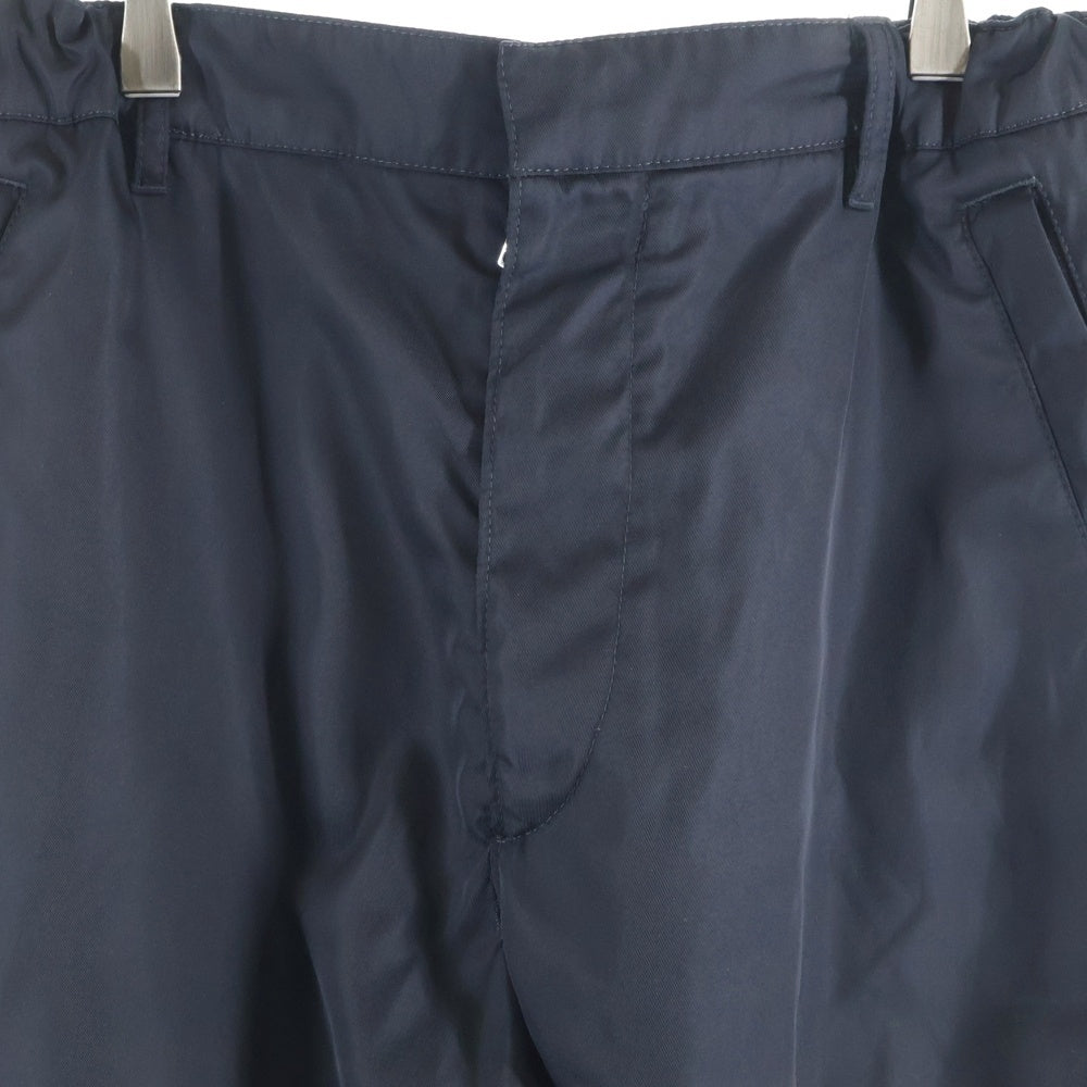 PRADA(プラダ) トライアングルロゴ ドローコード ジップアップ リナイロン トラウザーパンツ ブラック SPH66 S202 1WQ8