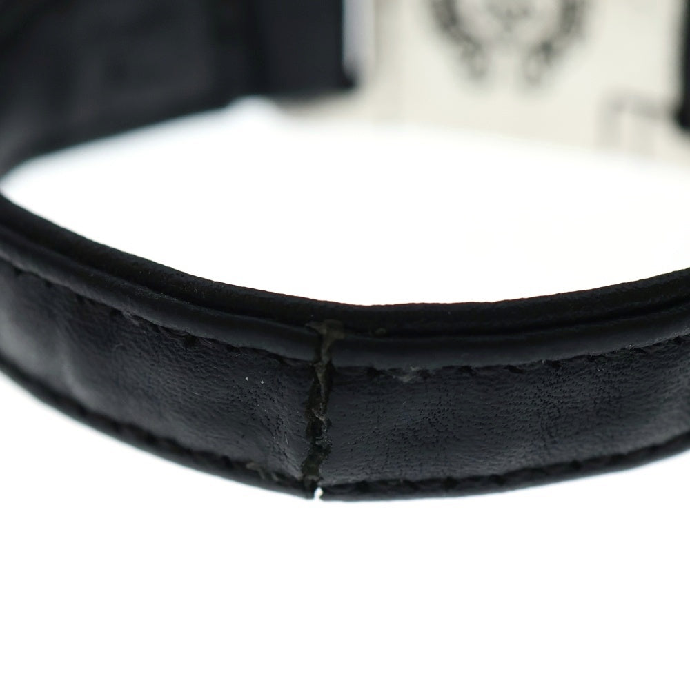 CHROME HEARTS(クロムハーツ) HARNESS CLASP ハーネスクラスプ レザーブレスレット ブラック/シルバー