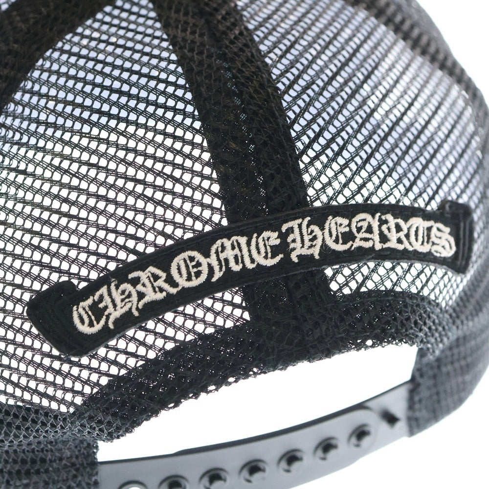 CHROME HEARTS(クロムハーツ) Cemetery Cross Patch Trucker Cap セメタリークロスパッチ トラッカー ベースボールキャップ 帽子 ブラック/カモ