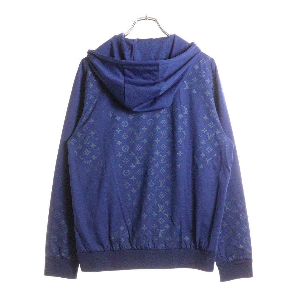 LOUIS VUITTON(ルイヴィトン) 24SS hooded zip-up fitted long-sleeve モノグラム ジップアップパーカー ネイビー RM241MQ YNF HQY46W