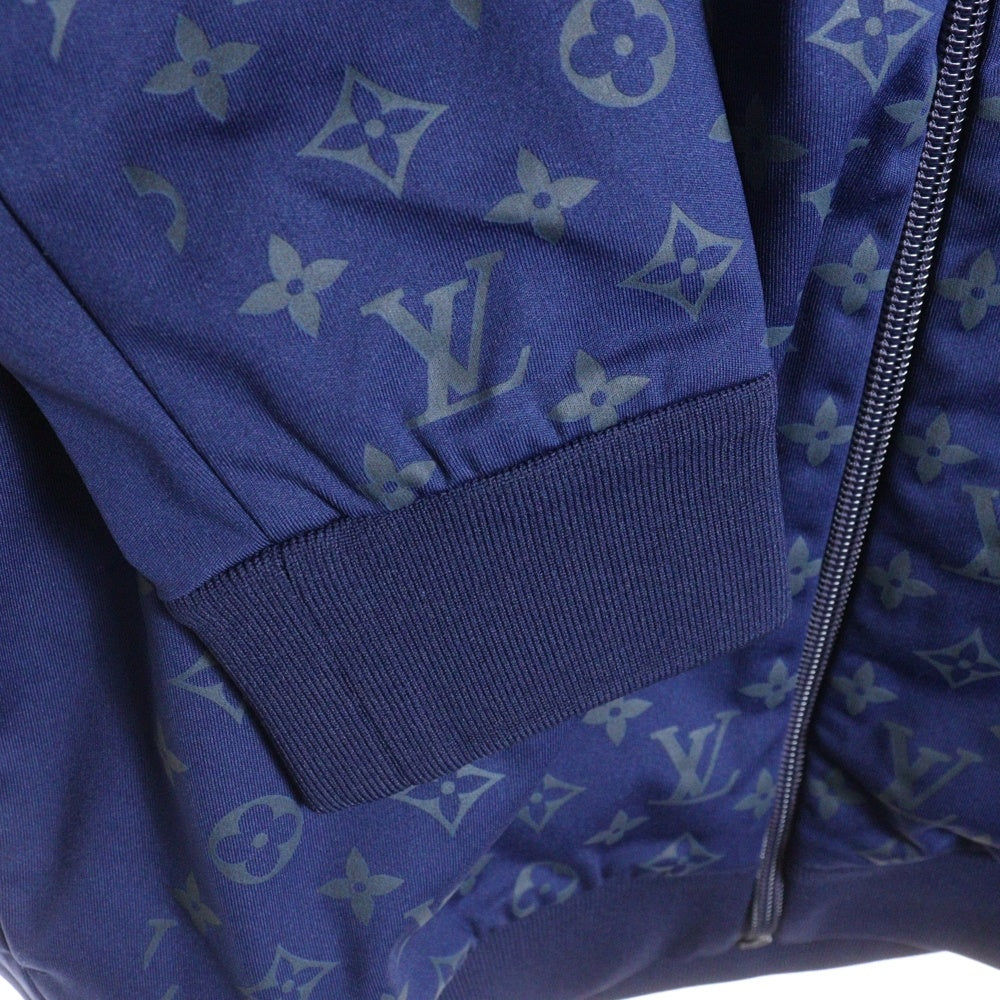 LOUIS VUITTON(ルイヴィトン) 24SS hooded zip-up fitted long-sleeve モノグラム ジップアップパーカー ネイビー RM241MQ YNF HQY46W