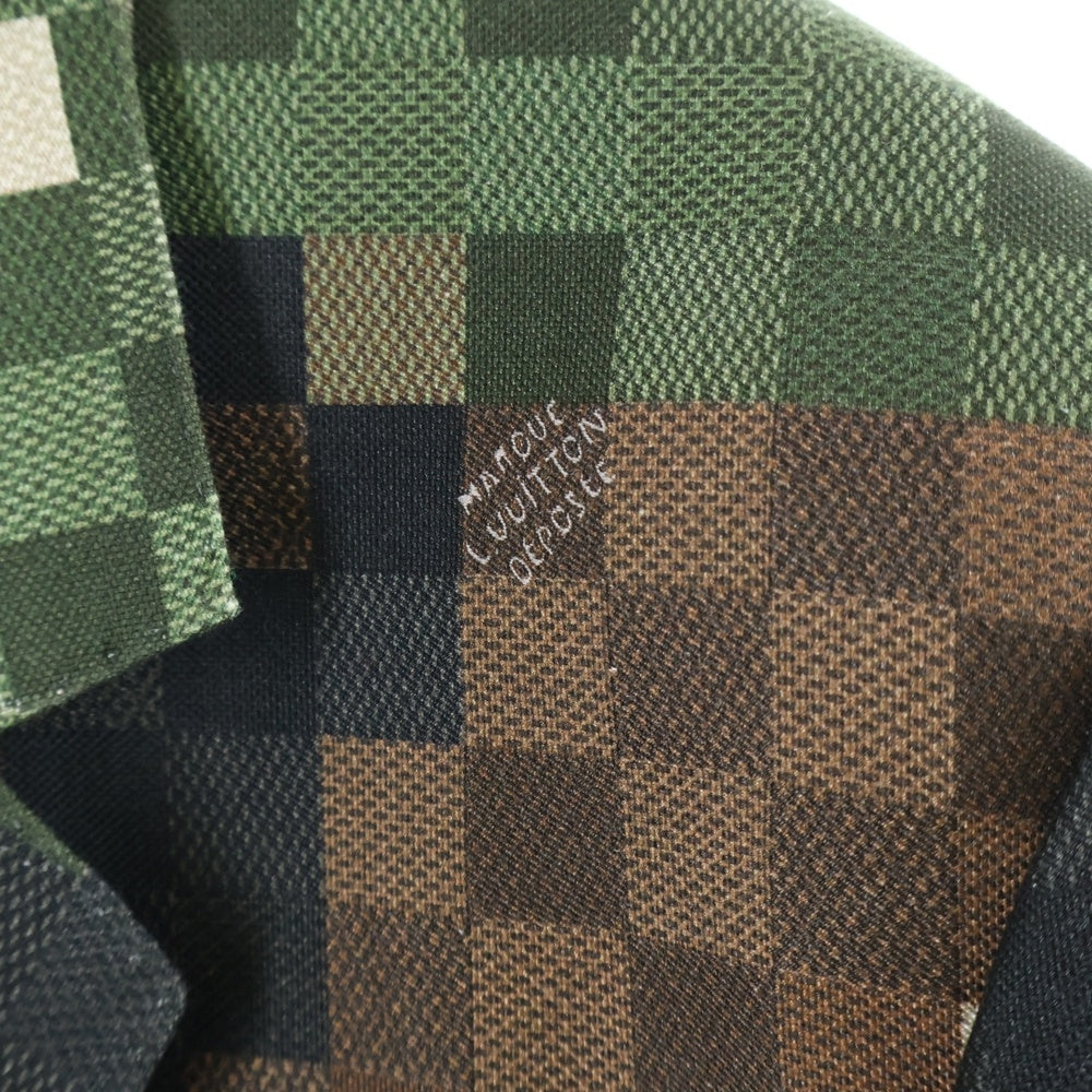 LOUIS VUITTON(ルイヴィトン) 24SS ダモフラージュ ダミエ ピクセル 迷彩 カモフラ総柄 2B テーラードジャケット ベージュ/カーキ RM241 HSB HQJ60E