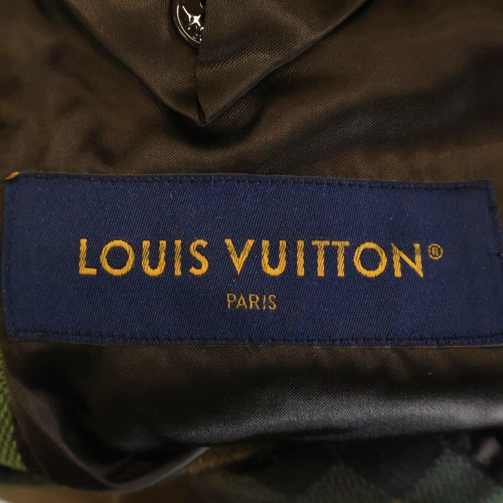 LOUIS VUITTON(ルイヴィトン) 24SS ダモフラージュ ダミエ ピクセル 迷彩 カモフラ総柄 2B テーラードジャケット ベージュ/カーキ RM241 HSB HQJ60E
