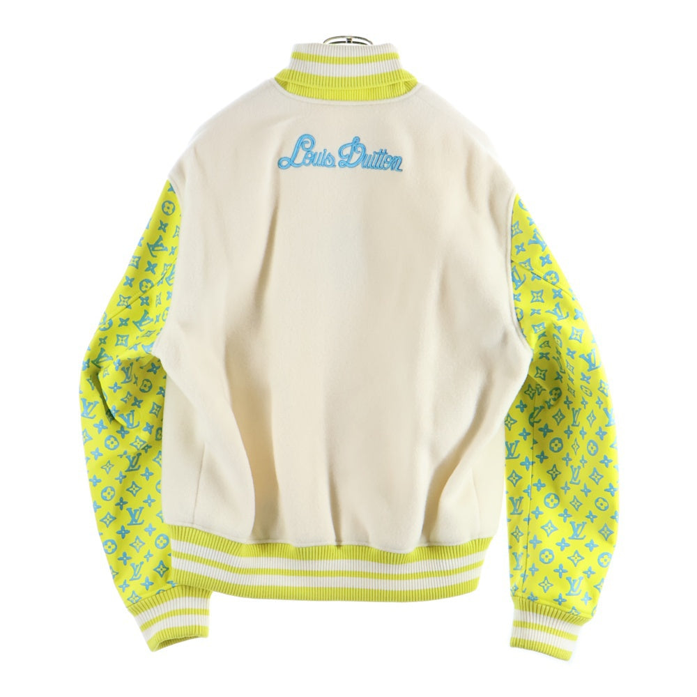 LOUIS VUITTON(ルイヴィトン) 23SS モノグラムプレイグラウンドバーシティブルゾン スタジャン アイボリー/イエロー RM231 YJ3 HOL62E