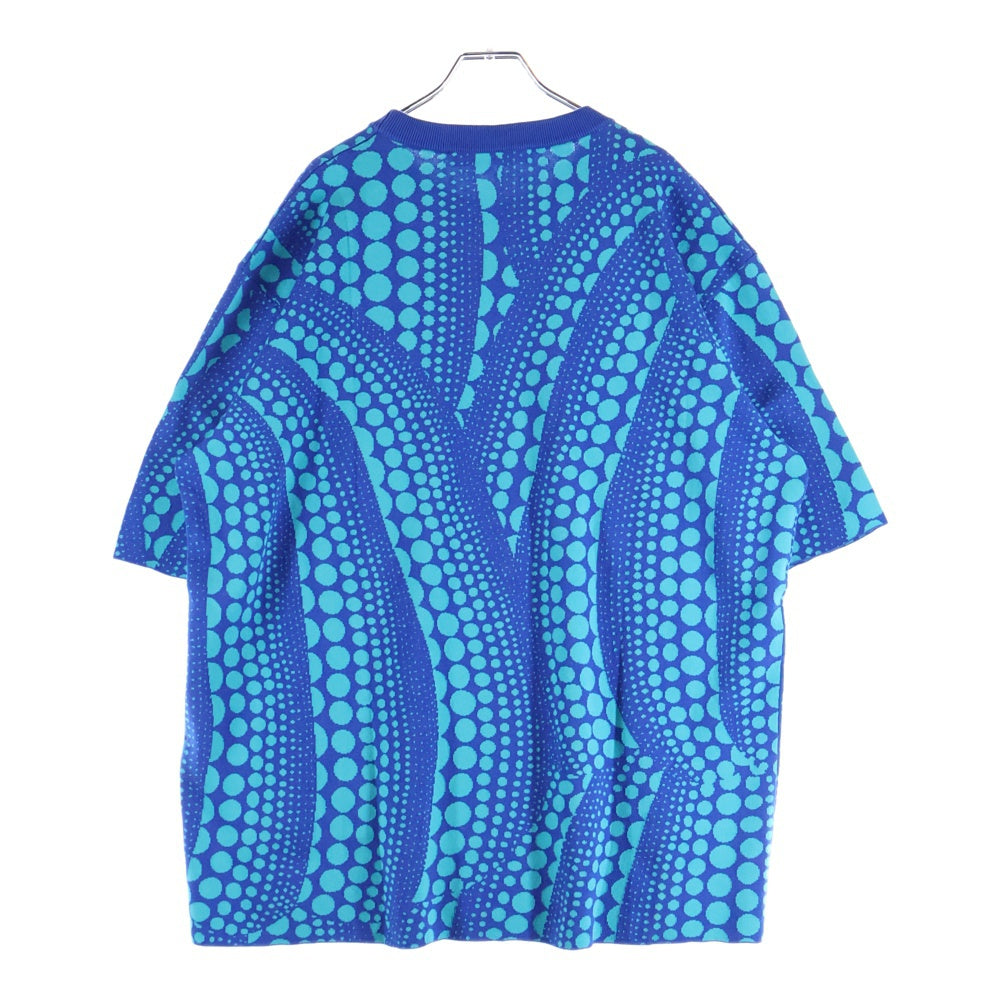 LOUIS VUITTON(ルイヴィトン) 23AW×草間彌生 オールオーバーパンプキン クルーネック半袖ニットセーター ブルー RM232H JL4 HON38W