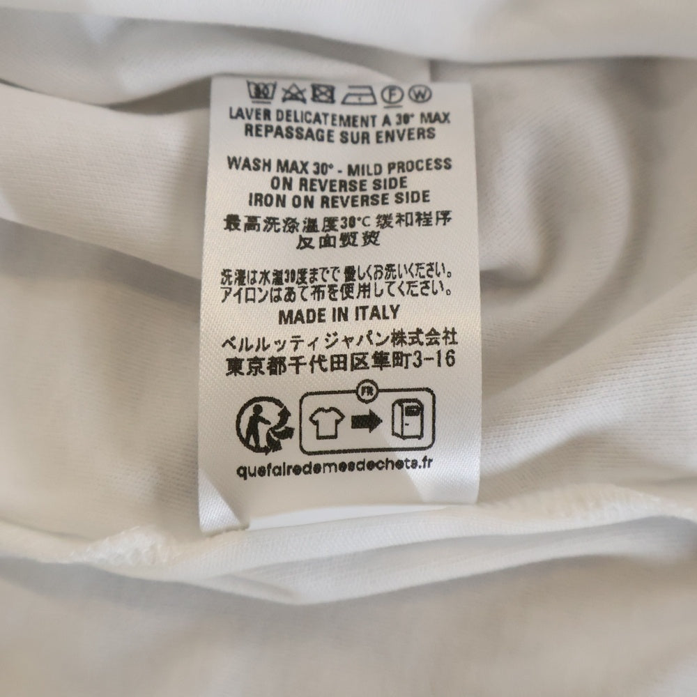 Berluti(ベルルッティ) Thabor スモールロゴ刺繍 クルーネック半袖Tシャツ ホワイト R26JRS124