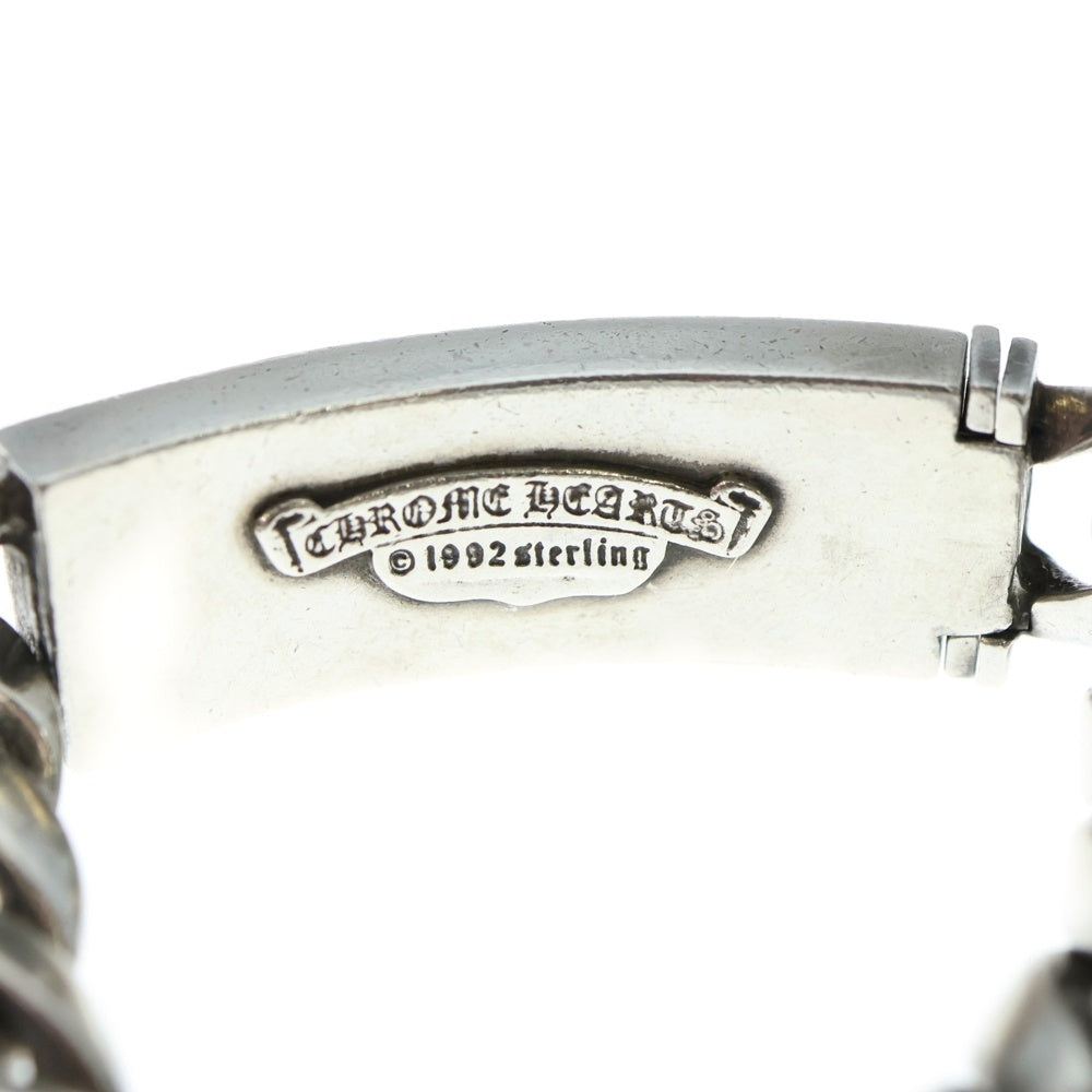 CHROME HEARTS(クロムハーツ) ID FLORAL CRS OLD オールド フローラルクロス IDクラシックリンク ブレスレット 11LINK シルバー BCA164