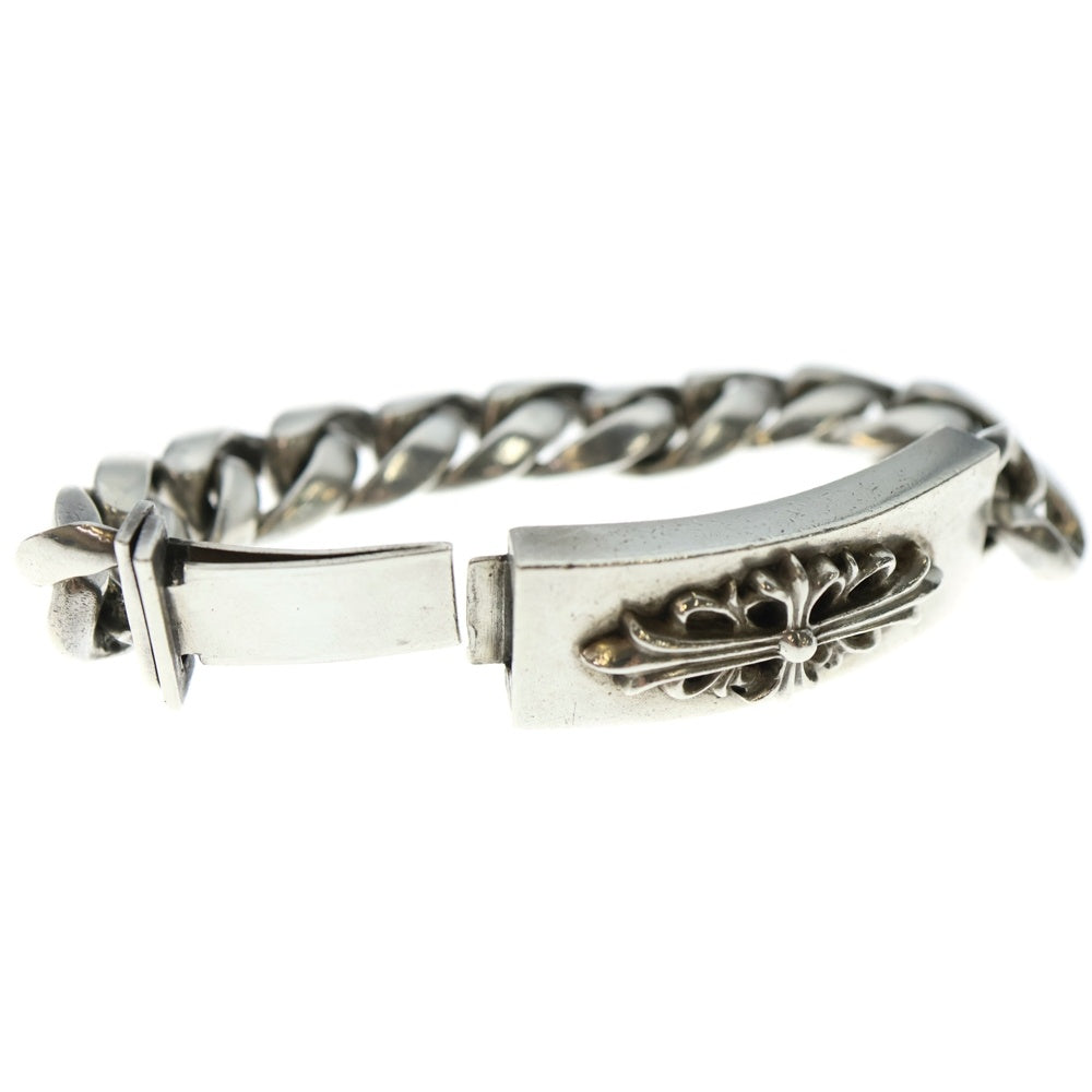 CHROME HEARTS(クロムハーツ) ID FLORAL CRS OLD オールド フローラルクロス IDクラシックリンク ブレスレット 11LINK シルバー BCA164