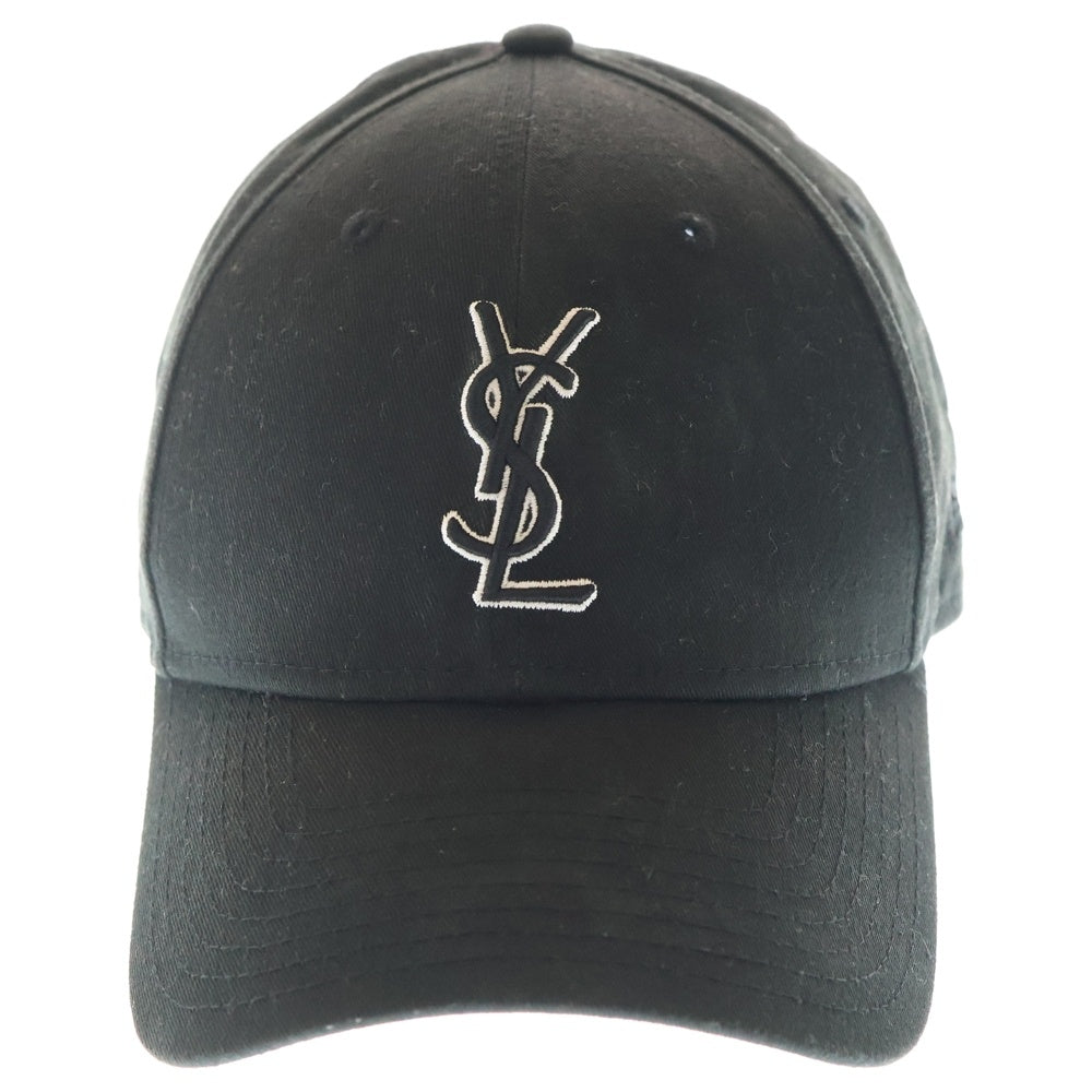 SAINT LAURENT PARIS(サンローランパリ) ×New Era ロゴキャップ モノグラム刺繍 ブラック