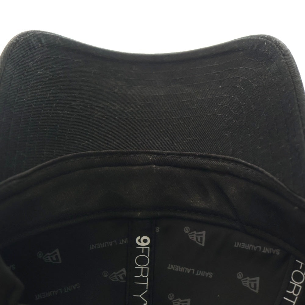 SAINT LAURENT PARIS(サンローランパリ) ×New Era ロゴキャップ モノグラム刺繍 ブラック