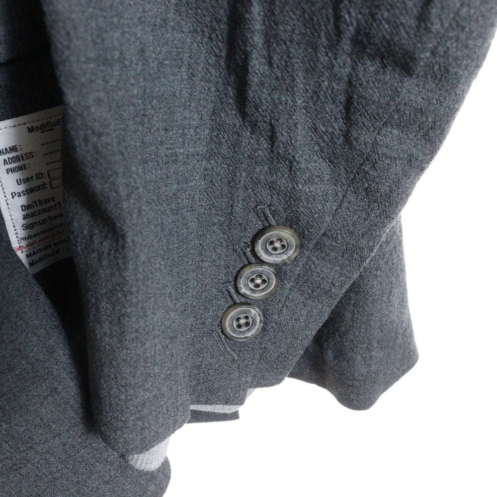 MAISON MIHARAYASUHIRO(メゾンミハラヤスヒロ) Triple Layered Wool Jacket トリプルレイヤードウールジャケット グレー J15JK131