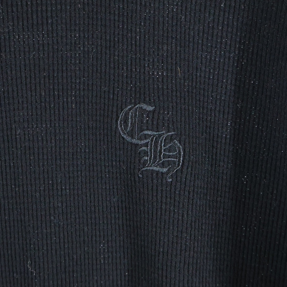 CHROME HEARTS(クロムハーツ) Y NOT CH Embroidery Thermal Long Sleeve Tee ワイノット CH刺繍 サーマル ロングスリーブTシャツ ブラック