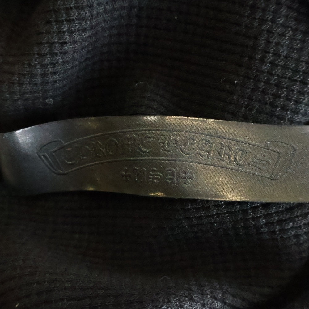 CHROME HEARTS(クロムハーツ) Y NOT CH Embroidery Thermal Long Sleeve Tee ワイノット CH刺繍 サーマル ロングスリーブTシャツ ブラック