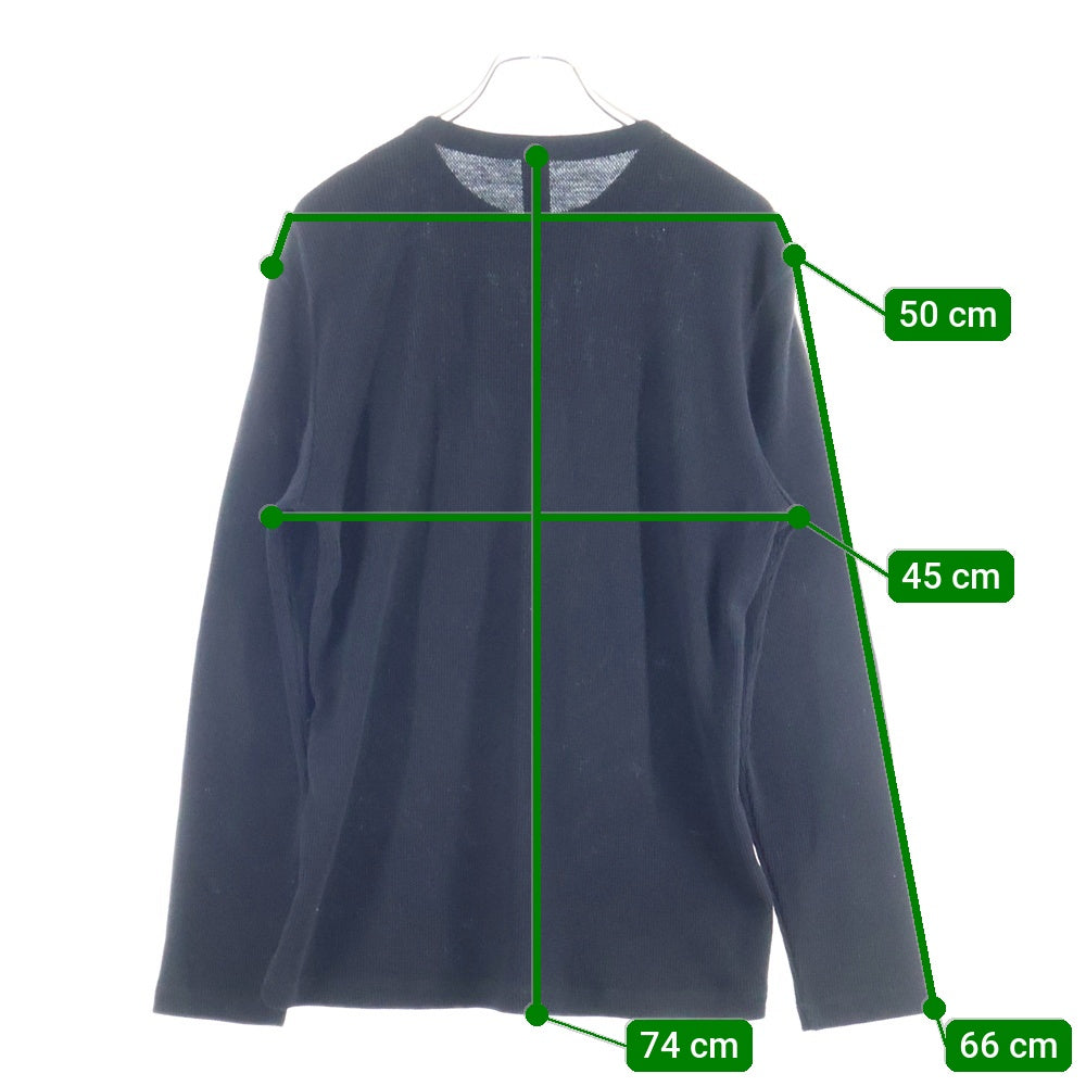 CHROME HEARTS(クロムハーツ) Y NOT CH Embroidery Thermal Long Sleeve Tee ワイノット CH刺繍 サーマル ロングスリーブTシャツ ブラック