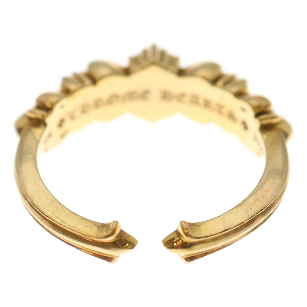 CHROME HEARTS(クロムハーツ) 22K BABY CLSC P D ベイビークラシックダブルフローラル PAVEダイヤ ゴールドリング