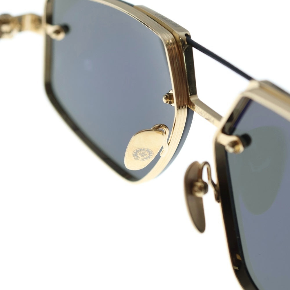 CHROME HEARTS(クロムハーツ) LOVE ROD ダブルブリッジ ウッドフレーム サングラス メガネ ブラウン/ゴールド