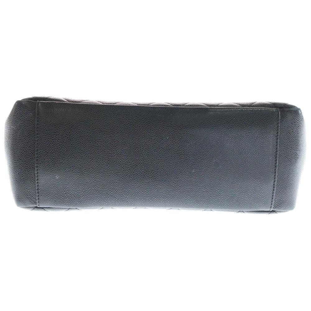 CHANEL(シャネル) GSTチェーン トート ショルダーバッグ マトラッセ キャビアスキン ブラック GD金具