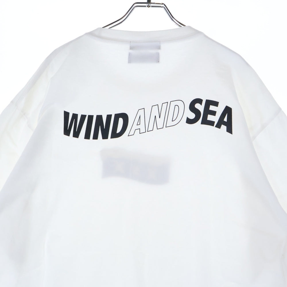 WIND AND SEA(ウィンダンシー) ×GOD SELECTION XXX ×ゴッドセレクション コラボ フロントデザイン 半袖Tシャツ カットソー ホワイト