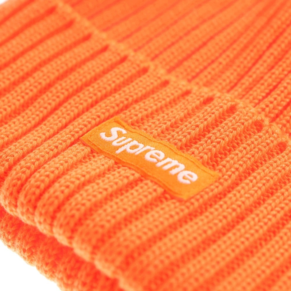 SUPREME(シュプリーム) 24SS Overdyed Beanie スモールボックスロゴ オーバーダイビーニー ニット帽 オレンジ