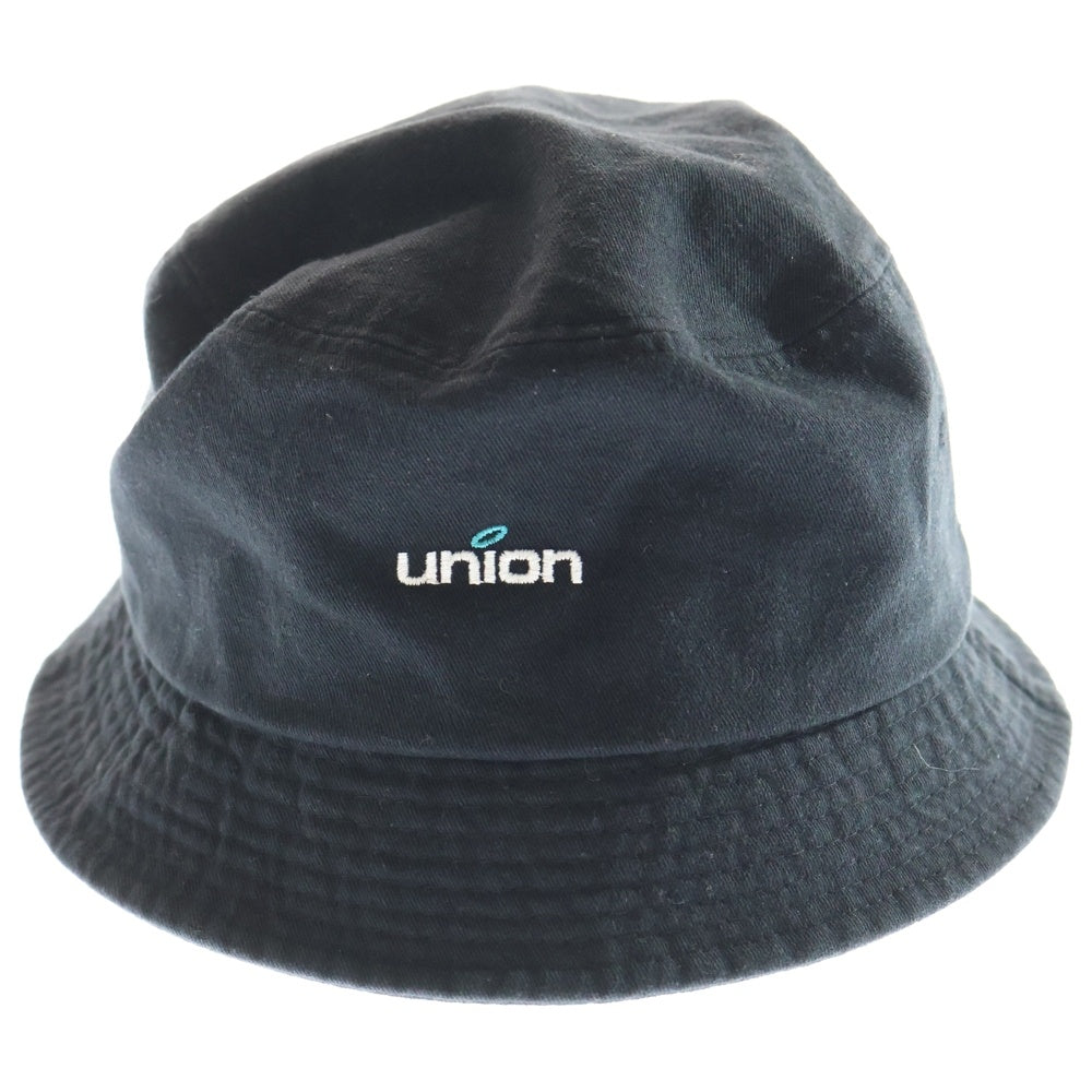 UNION(ユニオン) ロゴ刺繍 バケットハット 帽子 ブラック