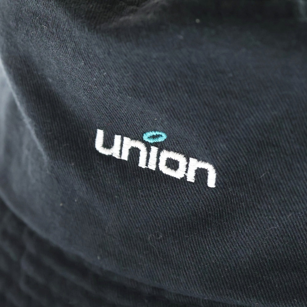 UNION(ユニオン) ロゴ刺繍 バケットハット 帽子 ブラック