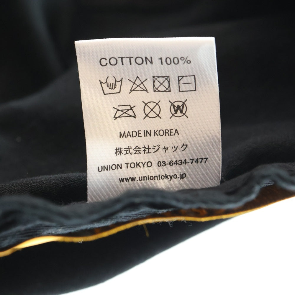 UNION(ユニオン) ロゴ刺繍 バケットハット 帽子 ブラック