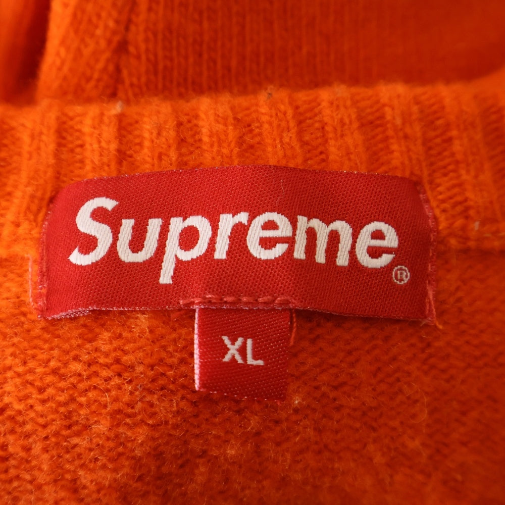 SUPREME(シュプリーム) 22AW Embossed Sweater エンボスロゴ クルーネック長袖ニットセーター オレンジ