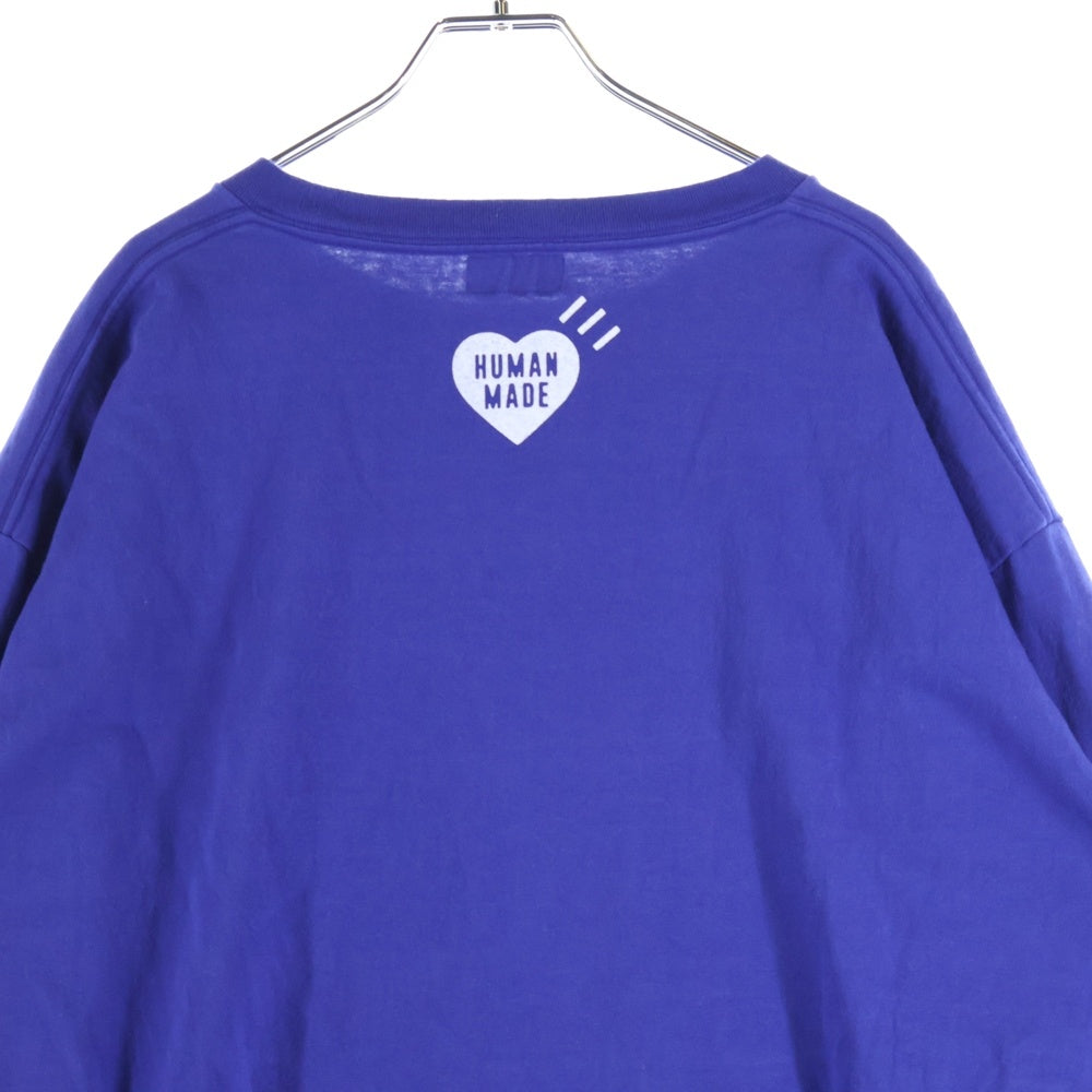 HUMAN MADE(ヒューマンメイド) GRAPHIC L/S T-SHIRT HM30CS026 グラフィックプリント クルーネックロングスリーブ 長袖Tシャツ カットソー ブルー