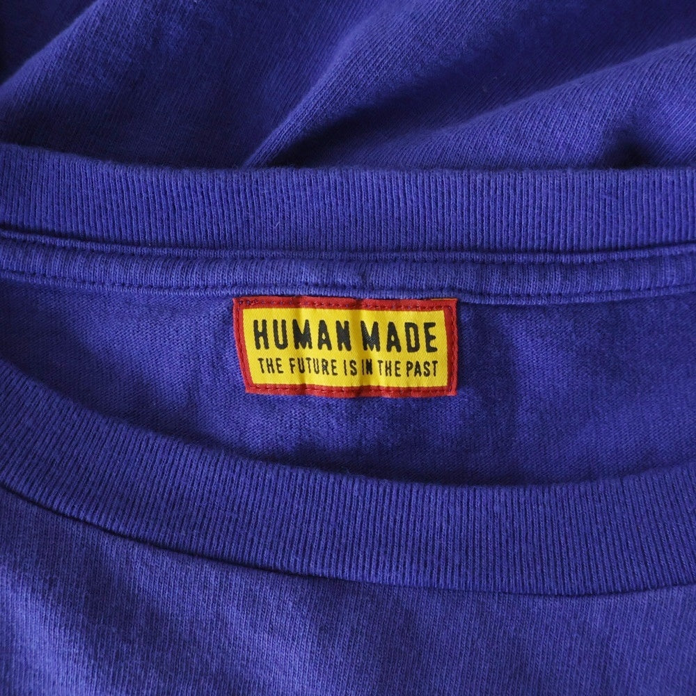 HUMAN MADE(ヒューマンメイド) GRAPHIC L/S T-SHIRT HM30CS026 グラフィックプリント クルーネックロングスリーブ 長袖Tシャツ カットソー ブルー