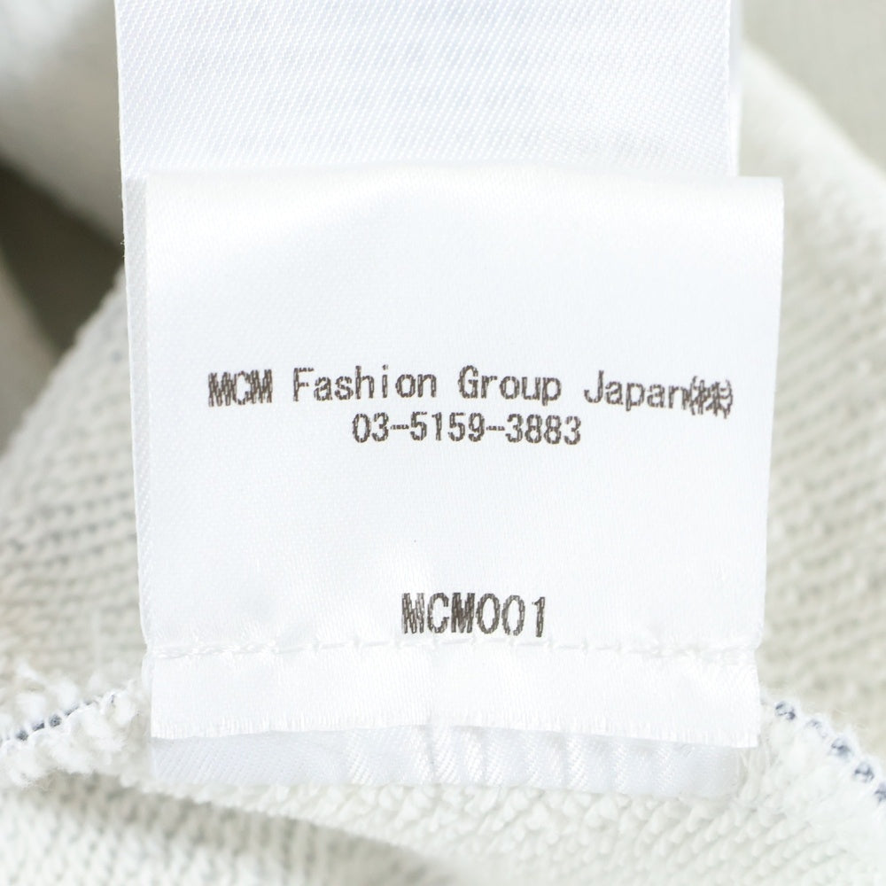 MCM(エム シー エム) New Monogram Sweatshirt ニュー モノグラム クルーネック スウェット 長袖 ホワイト