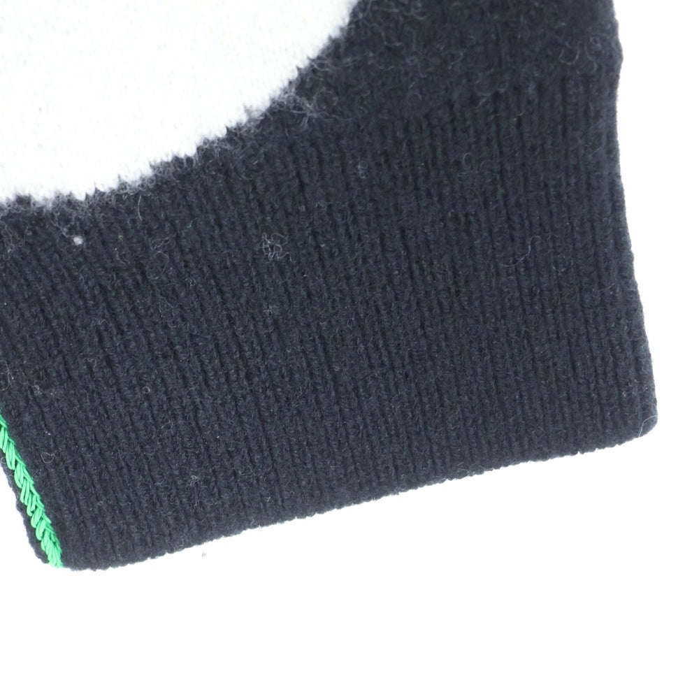 BOTTEGA VENETA(ボッテガヴェネタ) ウェーブデザイン クルーネック ニットセーター 692462 V1T90 ホワイト/ブラック