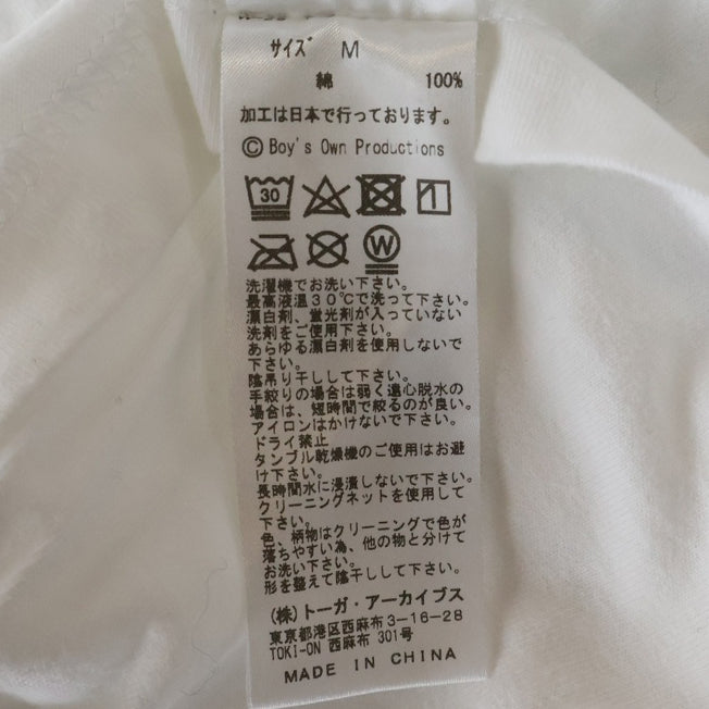 TOGA TOO(トーガ トゥ) TOGA × BOY'S OWN T-shirt 両面プリントクルーネック半袖Tシャツ TC241ーJK514 ホワイト
