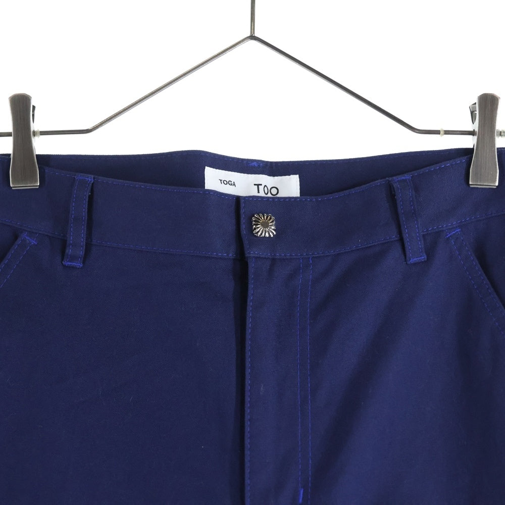TOGA TOO(トーガ トゥ) COTTON CANVAS PANTS コットンキャンバス パンツ TZ242-FF978 ブルー