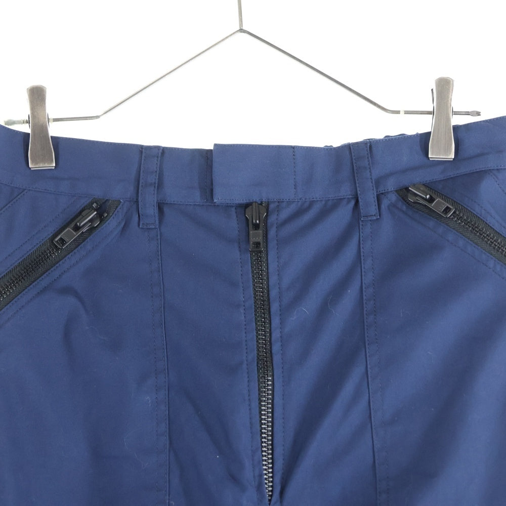 TOGA TOO(トーガ トゥ) 25AW Weather cloth pants TZ252-FF983 ジップドカーゴパンツ ネイビー