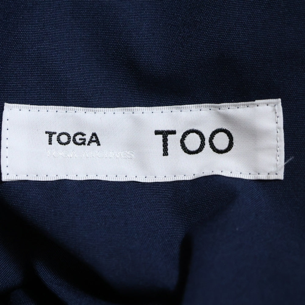 TOGA TOO(トーガ トゥ) 25AW Weather cloth pants TZ252-FF983 ジップドカーゴパンツ ネイビー