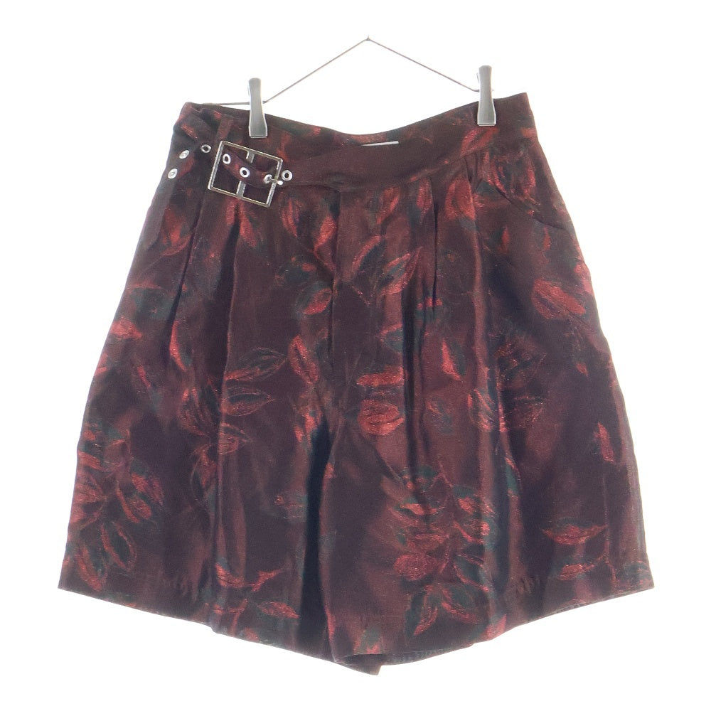 BED J.W. FORD(ベッドフォード) JACQUARD HALF TROUSERS 22SS-B-PT07-1 ジャガード ハーフトラウザーズ ベルテッドショーツ レッド