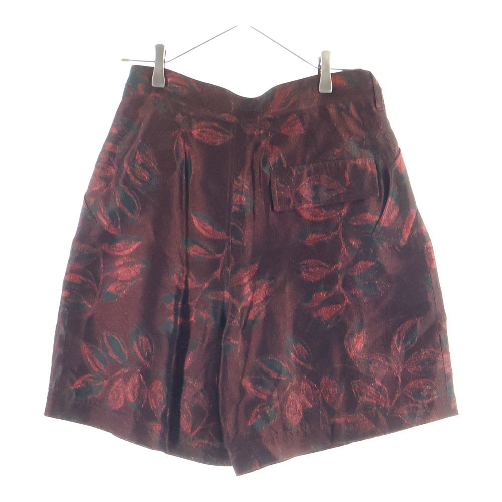 BED J.W. FORD(ベッドフォード) JACQUARD HALF TROUSERS 22SS-B-PT07-1 ジャガード ハーフトラウザーズ ベルテッドショーツ レッド