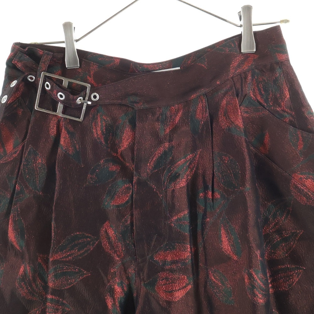 BED J.W. FORD(ベッドフォード) JACQUARD HALF TROUSERS 22SS-B-PT07-1 ジャガード ハーフトラウザーズ ベルテッドショーツ レッド