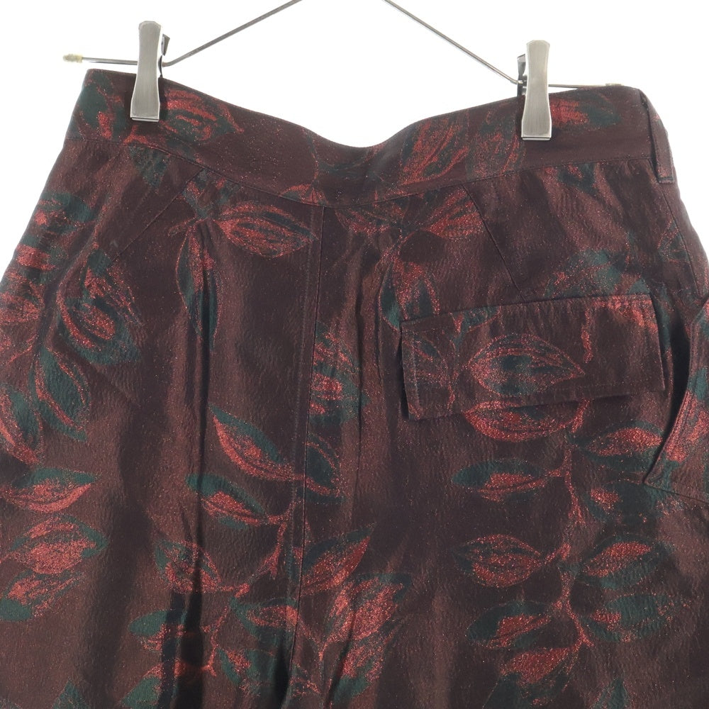 BED J.W. FORD(ベッドフォード) JACQUARD HALF TROUSERS 22SS-B-PT07-1 ジャガード ハーフトラウザーズ ベルテッドショーツ レッド