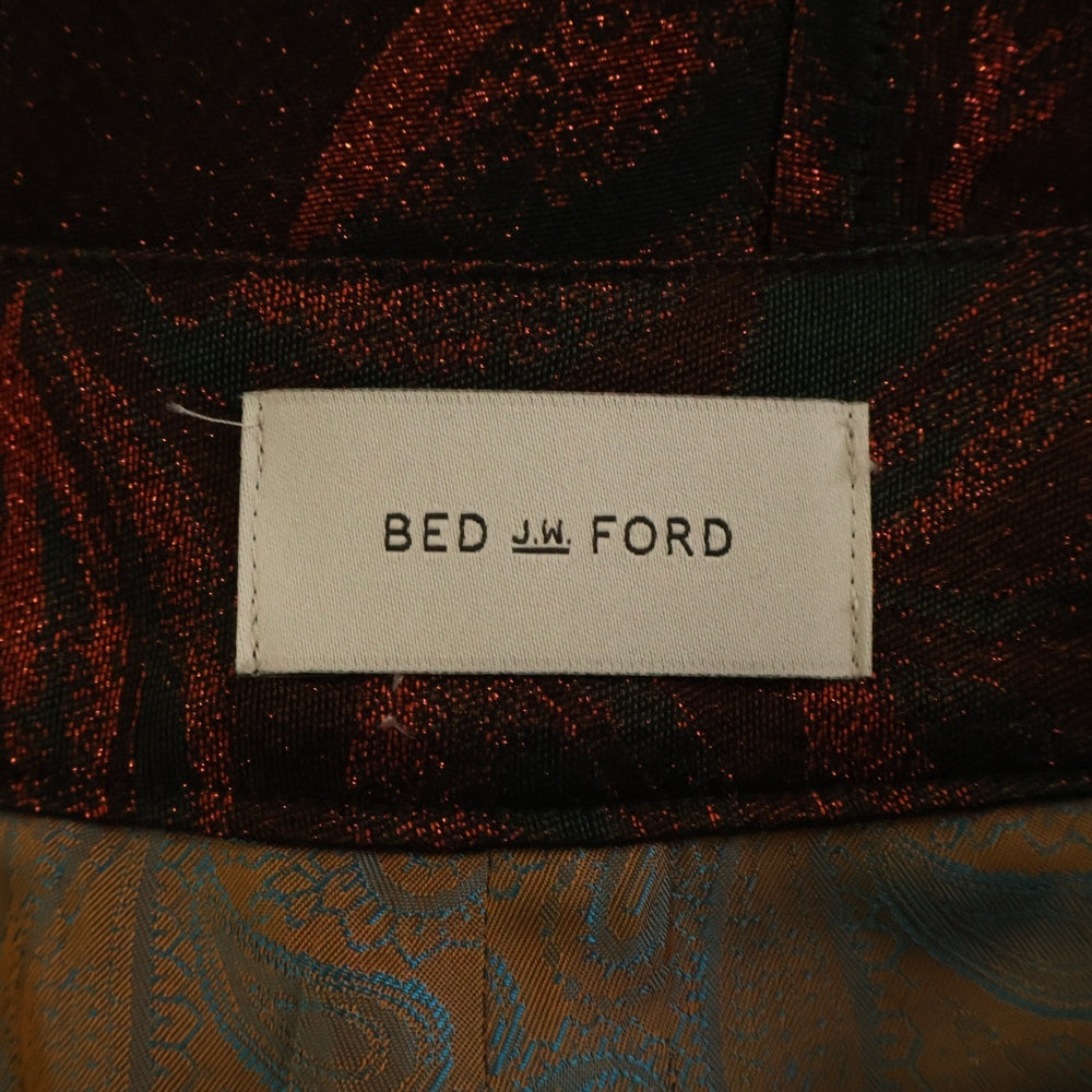 BED J.W. FORD(ベッドフォード) JACQUARD HALF TROUSERS 22SS-B-PT07-1 ジャガード ハーフトラウザーズ ベルテッドショーツ レッド
