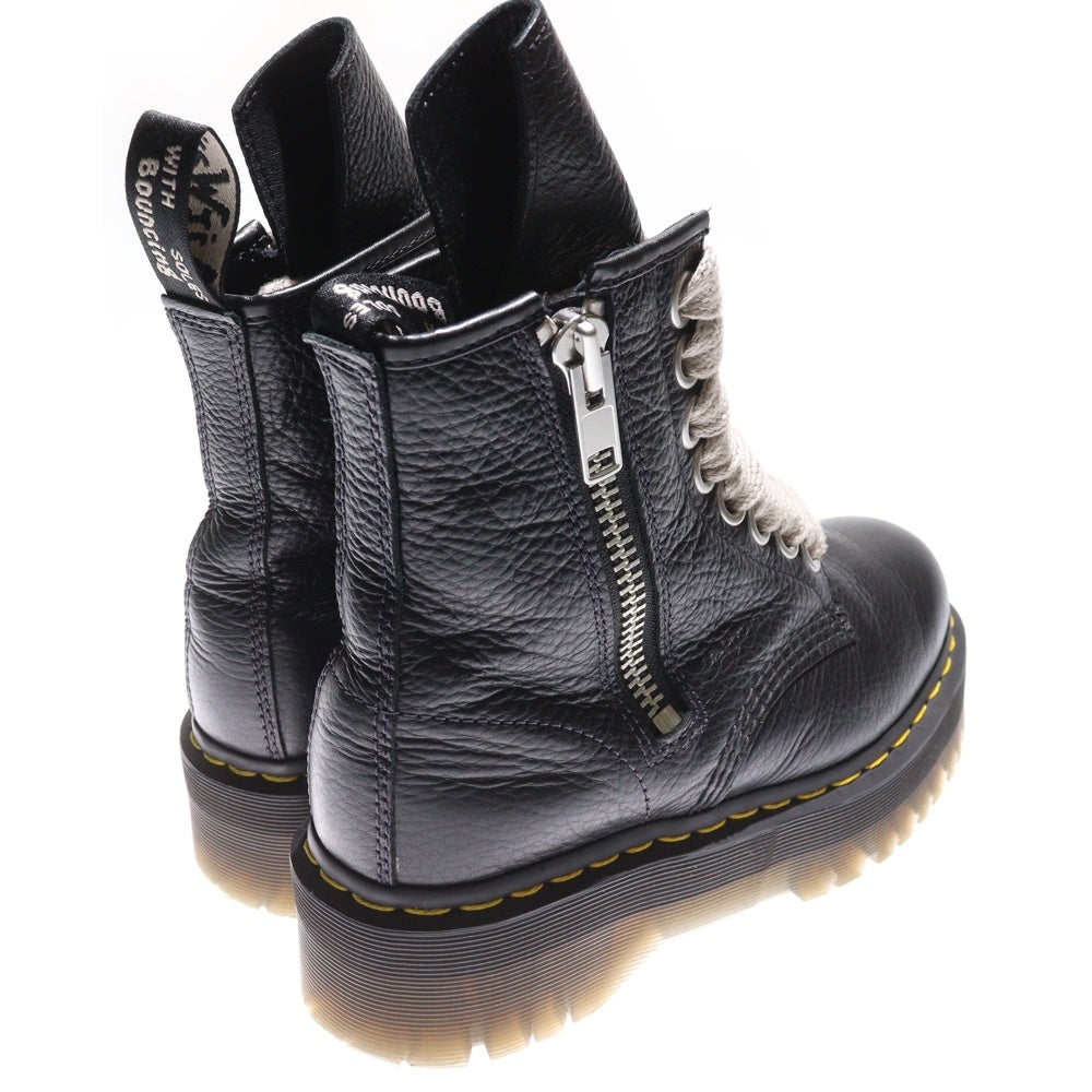 Rick Owens(リックオウエンス) × Dr.Martens 1460 QUAD SOLE JUMBO LACE BOOT ×ドクターマーチン ジャンボレースサイドジップブーツ ブラック