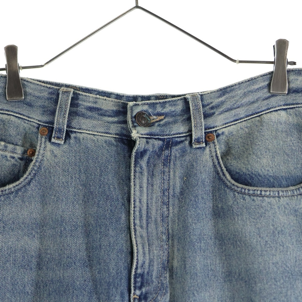 BALENCIAGA(バレンシアガ) Low Crotch Jeans 706652 TJW95 ダメージ加工 ワイドデニムパンツ インディゴ